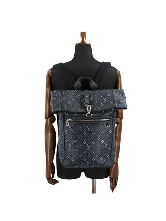 Louis Vuitton Monogram Deboss Roll Top Backpack Gray main image 10